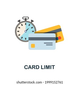 Card Limit Icon. Flat Sign Element From Credit Collection. Creative Card Limit Icon For Web Design, Templates, Infographics And More