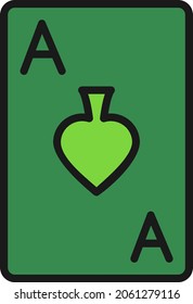 Card Line Filled Vector Icon Design

