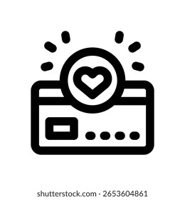 ícone de linha de cartão. Ícone de vetor limpo e minimalista para sites, aplicativos móveis, apresentações e logotipos. Totalmente dimensionável e personalizável para qualquer projeto.