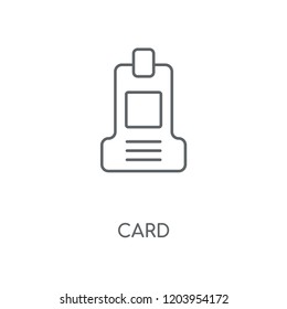 Card linear icon. Card concept stroke symbol design. Thin graphic elements vector illustration, outline pattern on a white background, eps 10.