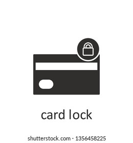 Card lock, icon, black. Element mobile concept and web apps illustration. Thin line icon for website design and development, app development. Vector icon