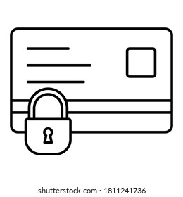 
Card lock  Line Style vector icon which can easily modify or edit
