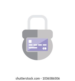 Card Lock Logo Icon Design