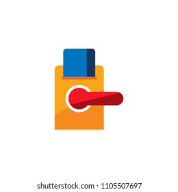 Card Lock Logo Icon Design