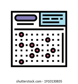 card lotto color icon vector. card lotto sign. isolated symbol illustration