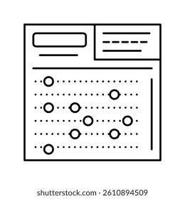 card lotto line icon vector. card lotto sign. isolated contour symbol black illustration