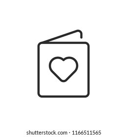 Card Love Modern Simple Vector Icon