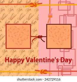 Card for lovers on the Valentine's Day.