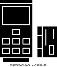 Card Machine Glyph Vector Icon Design
