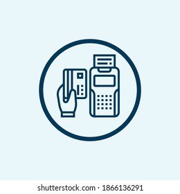 Card machine icon isolated on white background from e commerce and payment collection. Card machine icon trendy and modern Card machine symbol for logo, web, app