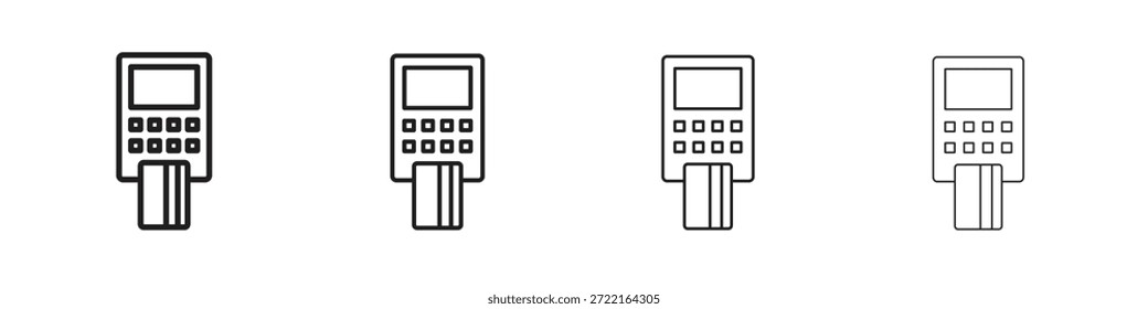 Card machine icon outline trend modern simple versions