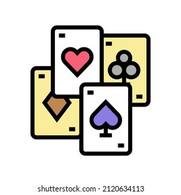 vector de icono de color mágico de tarjeta. signo mágico de tarjeta. ilustración de símbolo aislado