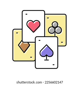 vector de icono de color mágico de tarjeta. signo mágico de tarjeta. ilustración de símbolo aislado