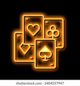 card magic neon light sign vector. card magic illustration