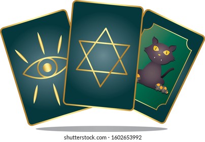Card magical equipment vector design