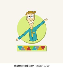 Card with man