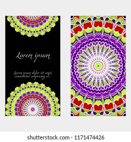 card with mandala design.