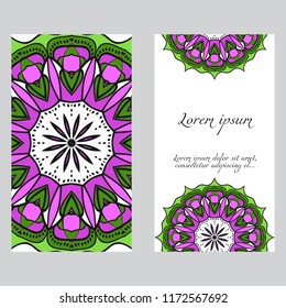 card with mandala design.