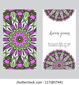 card with mandala design.