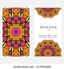 card with mandala design.