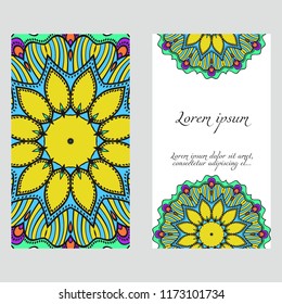 card with mandala design.