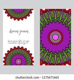 card with mandala design.