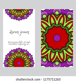 card with mandala design.