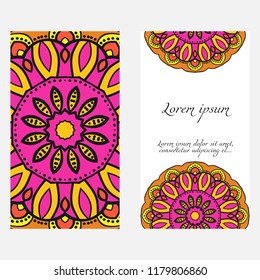 card with mandala design.