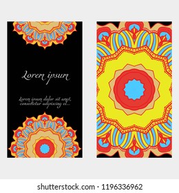 card with mandala design.