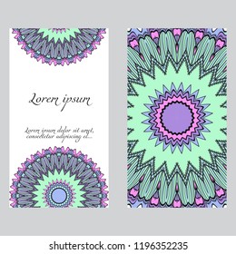 card with mandala design.