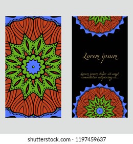card with mandala design.