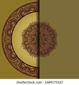 Card with mandala. Flower modern design. Vector illustration.