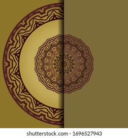 Card with mandala. Flower modern design. Vector illustration.