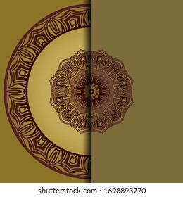 Card with mandala. Flower modern design. Vector illustration.