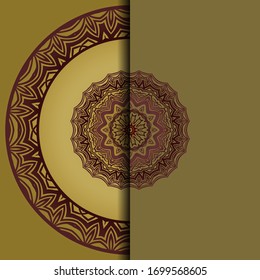 Card with mandala. Flower modern design. Vector illustration.
