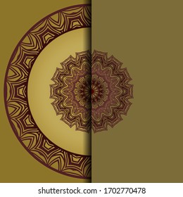 Card with mandala. Flower modern design. Vector illustration.