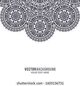 Card with mandala. Vector background