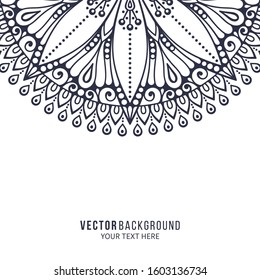 Card with mandala. Vector background