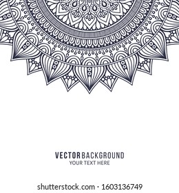 Card with mandala. Vector background
