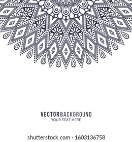 Card with mandala. Vector background