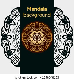 Card with mandala. Vector background. Card or invitation. Oriental pattern, vector illustration. Islam, Arabic, Indian, moroccan,spain, turkish, pakistan, chinese, mystic, ottoman motifs.