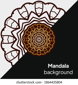 Card with mandala. Vector background. Card or invitation. Oriental pattern, vector illustration. Islam, Arabic, Indian, moroccan,spain, turkish, pakistan, chinese, mystic, ottoman motifs.