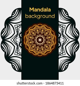 Card with mandala. Vector background. Card or invitation. Oriental pattern, vector illustration. Islam, Arabic, Indian, moroccan,spain, turkish, pakistan, chinese, mystic, ottoman motifs.