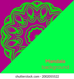Card with mandala. vector ornament template. Great for invitation, flyer, menu, background, wallpaper, decoration, packaging or any desired idea.