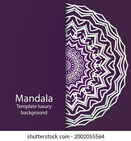 Tarjeta con mandala. plantilla de ornamento vectorial. Ideal para la invitación, el volante, el menú, el fondo, el fondo de pantalla, la decoración, el embalaje o cualquier idea deseada.