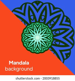 Karte mit Mandala. Vektorschmuck-Vorlage. Ideal für Einladung, Flyer, Menü, Hintergrund, Tapete, Dekoration, Verpackung oder jede gewünschte Idee.