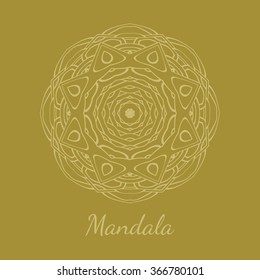 Card with mandala.Circular ornament.