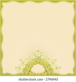Card with many roses