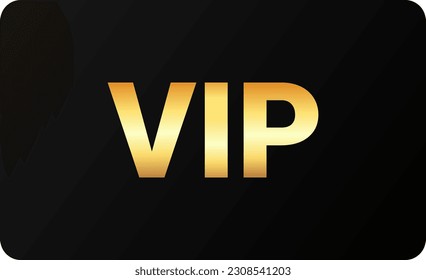 card marked vip golden, gold material