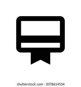 card membership Icon. Flat style design isolated on white background. Vector illustration